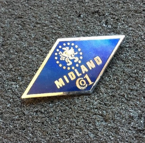 Vintage midland bank - midland, blue