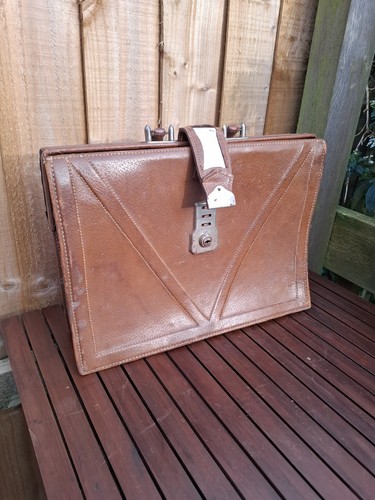 Vintage briefcase leather - leather, case