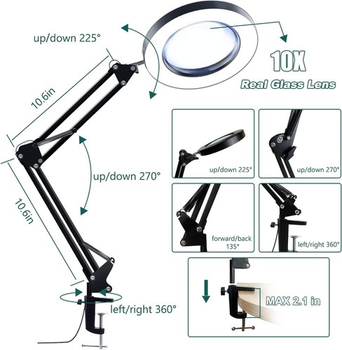 10x magnifier led light - 10x,
