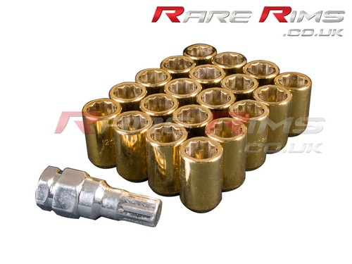 Gold tuner wheel nuts 20 - gold, x