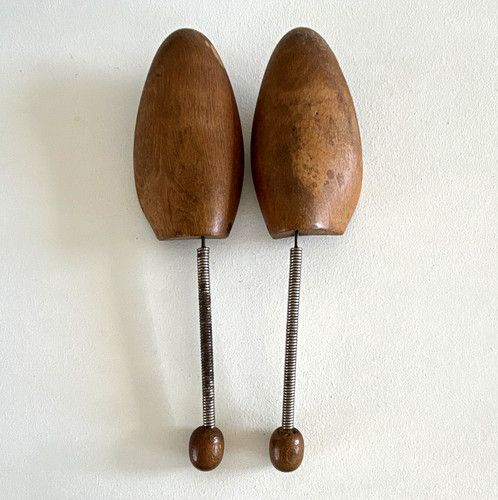 Vintage wooden shoe boot trees - wooden,