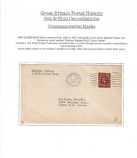 Great Britain 1936 cover marked Maiden Voyage/R.M.S. QUEEN MARY