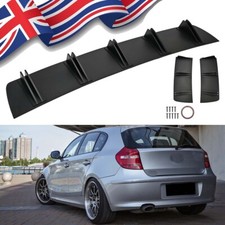 Gloss Rear Bumper Splitter Spoiler Lip Diffuser 10 Fin For 1 Series E87 E81 116i