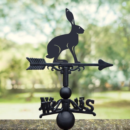 Cast iron hare - iron, weathervane