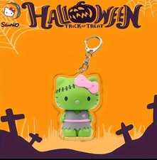 Hello Kitty Green Zombie Acrylic Keyring /Bag Charm Halloween Cute Gift
