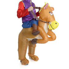 INFLATABLE HORSE COSTUME RIDING RIDE ON COWBOY JOCKEY RACING STAG NIGHT PARTY