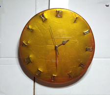 Handmade 12" Epoxy Resin Maple Wood Wall Art Clock Decor