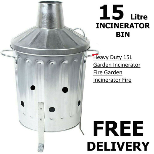 Garden incinerator small fire - small,