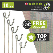 METAL FENCING PINS 1200mm x 10mm - Barrier Fence Stakes Event Road Line Pins