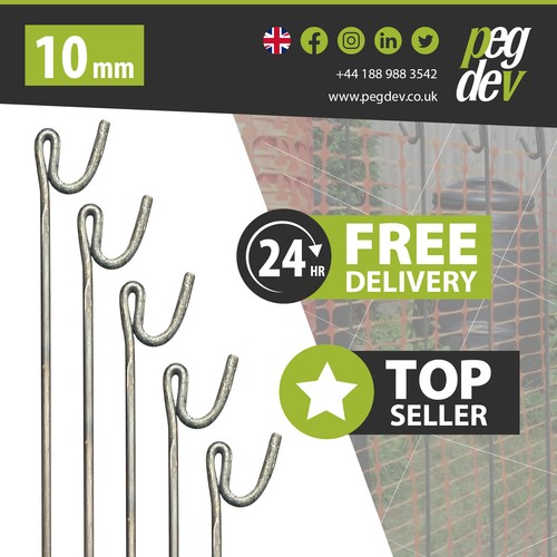 Metal fencing pins 1200mm - 1200mm, x