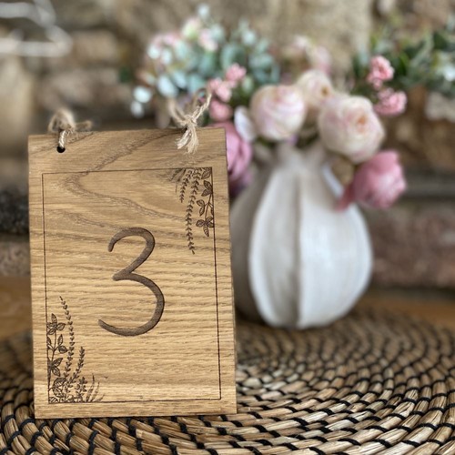 Wooden table numbers rustic - table,
