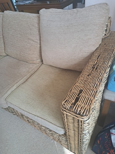 Wicker conservatory suite used - wicker,