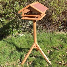 Wooden Bird Table Feeder Garden Wild Birds Feeding Station Wood House