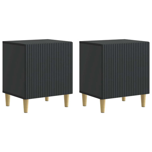 Bedside cabinet set - cabinet, black
