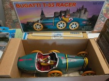 New Vintage Bugatti T-35 Limited Edition Racer Wind Up Tin Toy, with Key