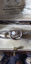 Antique Vintage 1950-s Celtic Sterling Silver Opal Brooch  - Beautiful!
