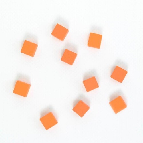 Wooden cubes 8mm orange - x, 100