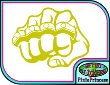 Knuckle Brass D Vinyl Sticker