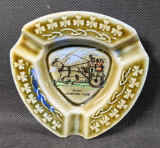 Vintage Wade Irish Porcelain Triangular Dish - IRISH JAUNTING CAR ~ L 10.5cm