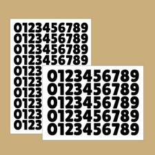 Small Thick Bold Vinyl Numbers