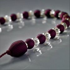 MODERN CRYSTAL EFFECT EARL BEADED ROPE CURTAIN DECORATIVE TIE BACK HOLD BACK