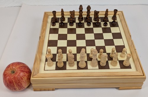 Vintage wooden small - vintage, chess