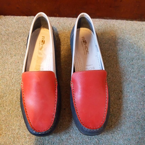 Rohde mocasin style navy red - mocasin,