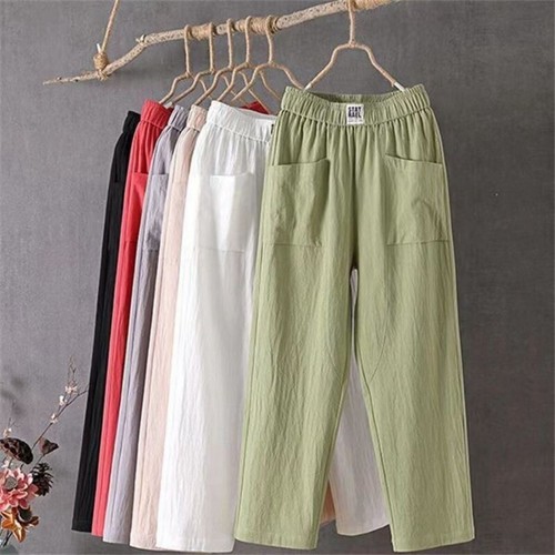 Women trousers summer linen - summer,