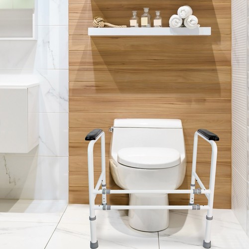 Toilet safety frame support - toilet,