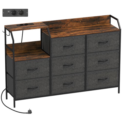 Homcom chest eight drawers - chest,