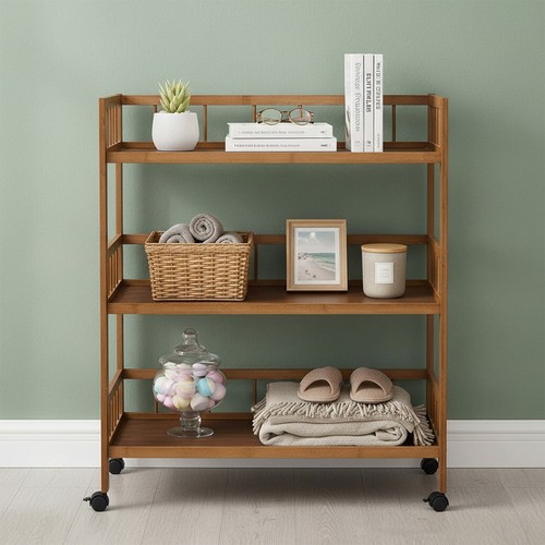 Rustic bathroom trolley cart - rustic,