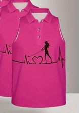 Non Branded Womens Golf Polo Shirt ~ Medium ~ Collared Sleeveless ~ NEW ~ 1 LEFT