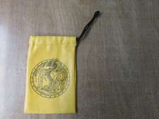 TSR YELLOW DRAW STRING DICE BAG AD&D DUNGEON DRAGONS COLLECTABLE AD&D D&D USED
