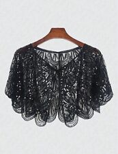 Black Sequin Shawl ,Cape Sheer