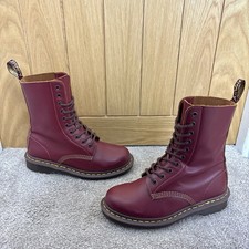 Dr Martens Vintage Made In England Doc High 10 Eye 1490 Oxblood Boots Size UK 5