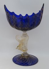 Murano Salviati blue glass