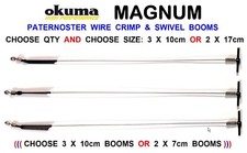 OKUMA PATERNOSTER WIRE CRIMP & SWIVEL BOOMS FOR BOAT SEA RIGS TROLLING SHAD LURE