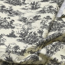 Cotton Black French Toile De