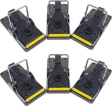Heavy Duty Reusable Mouse Snap Traps Instantly Kill High Sensitive Easy Set 6PCS