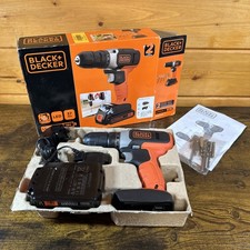 Black + Decker 18V Cordless Drill Driver + 18v 1.5ah Battery + accessory pack
