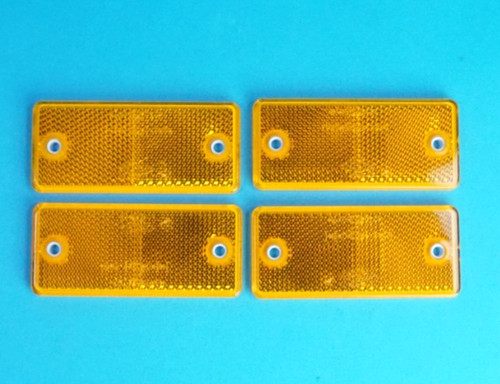 Amber side reflectors 90mm - side,