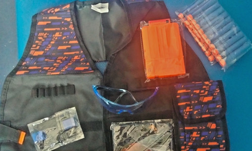 Nerf set kids tactical vest - nerf,