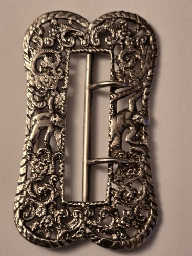 Ornate silver nurse belt - ornate,