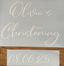 Personalised Christening Vinyl