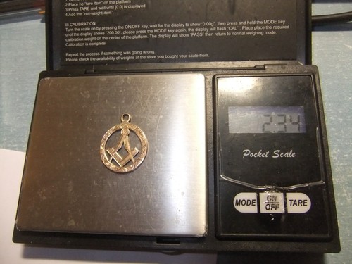Antique masonic pendant - masonic,
