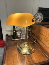 An Amber Bankers Lamp Classic