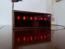 IN-1 NIXIE TUBE CLOCK HANDMADE WITH ALARM DATE BATTERY BACKUP + 2 YEAR GUARANTEE
