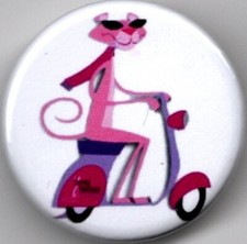 PINK PANTHER ON SCOOTER Pin