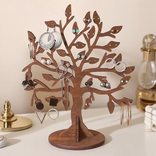 Wooden jewelry display - wooden, stand