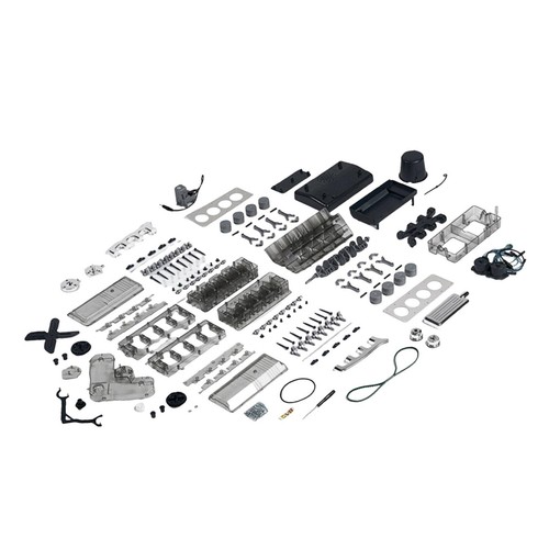 Diy mini engine model - diy, v8